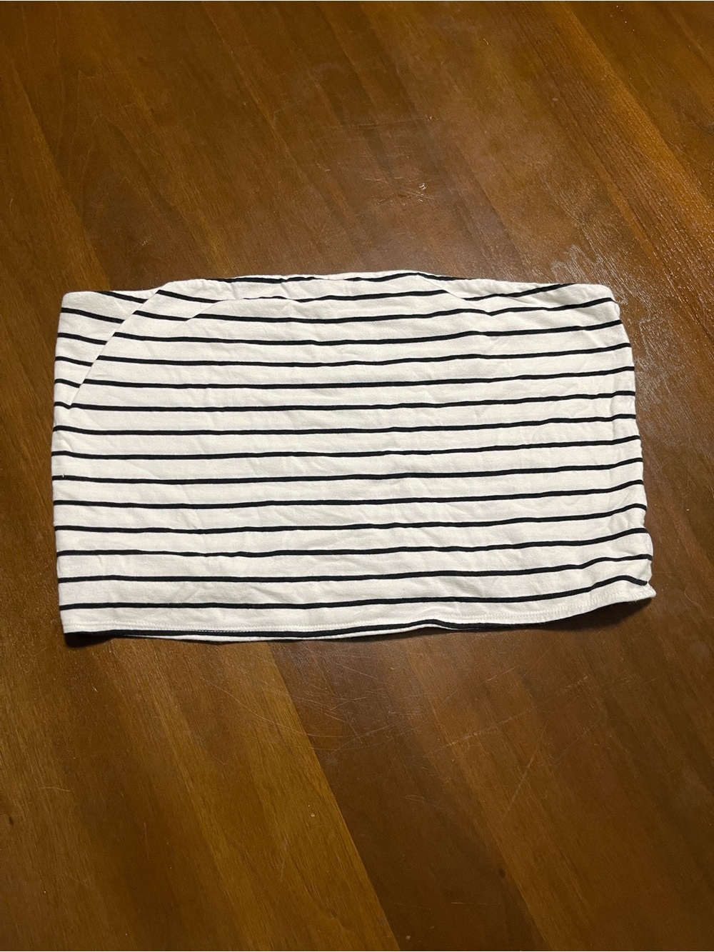 No Boundaries White and Black Striped Mini Skirt
